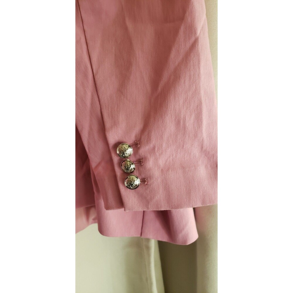 Lane Bryant Blazer Size 26 Pink Ponte Knit Stretch One Button Plus Size NWT - Picture 7 of 8